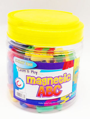 Magnetische Alfabetten en Aantallenkunststof met Plastic Doos, Douane Verschillende Kleuren, Pasvorm voor Al Blikraad
