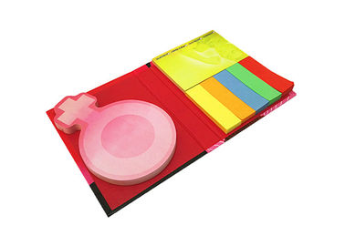 Custom Sticky Notes Die Cut Hardcover Post Zelfklevende Memo Pads en Kleurstrips voor creatief en leuk notitie maken