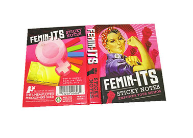 Custom Sticky Notes Die Cut Hardcover Post Zelfklevende Memo Pads en Kleurstrips voor creatief en leuk notitie maken