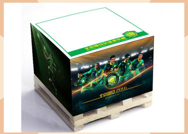Aangepaste gepersonaliseerde memoblokken bedrukken op 4 zijden met houten pallet 80 g/m² houtvrij papier Snelle doorlooptijd en OEM/ODM beschikbaar