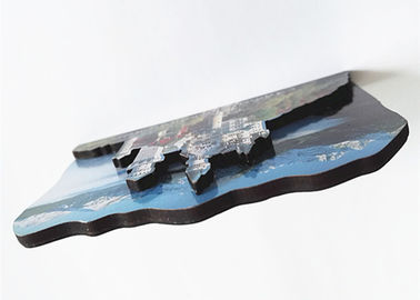 Gepersonaliseerde foto-afdrukkoelkastmagneet 3D MDF Houten koelkastmagneet Gepersonaliseerde foto-koelkastmagneten