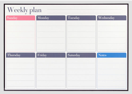 PET Oppervlak 17x12" Whiteboard Magnetische Maandelijkse Kalender Promotionele Magneet Kalender Magnetische Boodschappenlijst Voor Koelkast