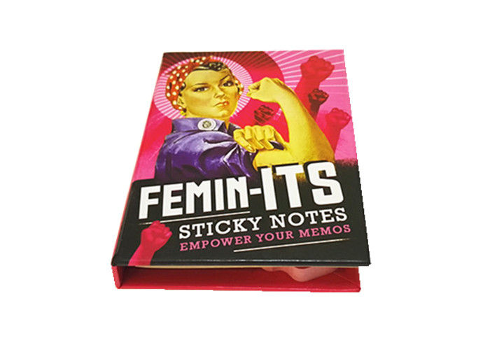 Custom Sticky Notes Die Cut Hardcover Post Zelfklevende Memo Pads en Kleurstrips voor creatief en leuk notitie maken